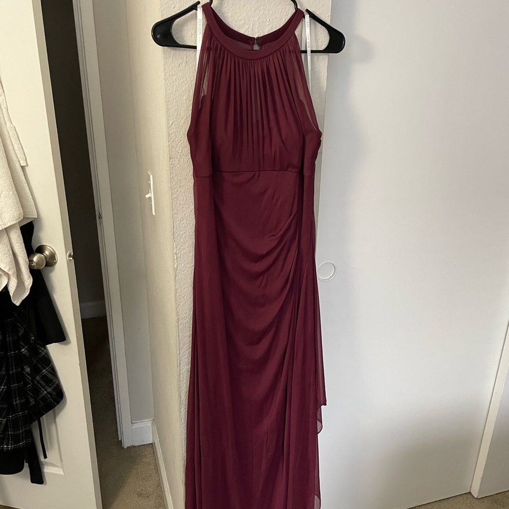 Bridesmaids dress from David’s bridal. Size 14, color wine.